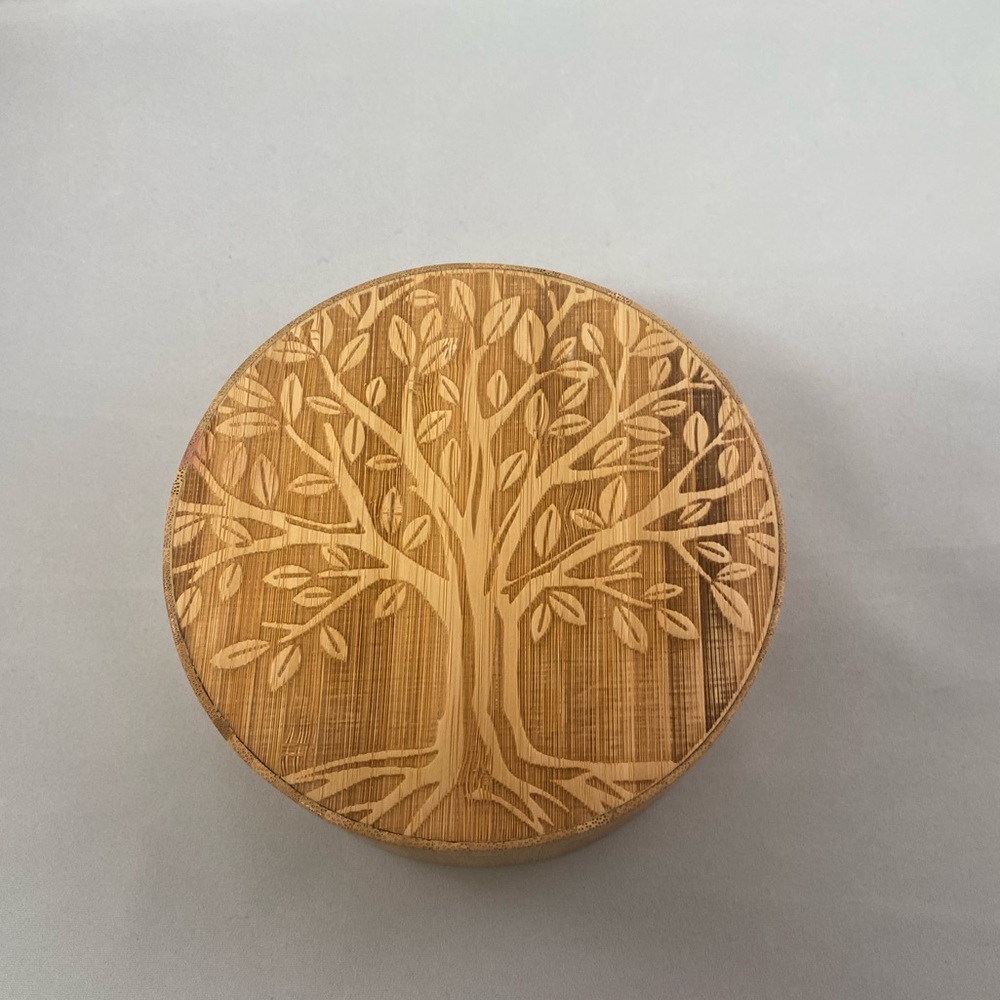 Small wooden tree of life box